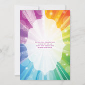 レインボーカラーストライプの日が差すこと結婚式招待状 招待状 (裏面)