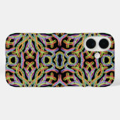レインボーカラーストリングロープパターンアート Case-Mate iPhoneケース (裏面 (横))
