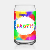 レインボーカラースプラッシュパーティー ガラス缶 (正面)