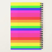 レインボーカラースペクトルストライプデザイン ノートブック (裏面)