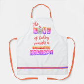 レインボーカラーズイヤー – ラウンド料理ラブホリデイ エプロン (正面)