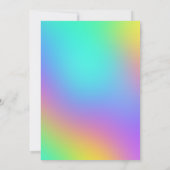 レインボーカラーズカップルのウェディングシャワー招待状 招待状 (裏面)