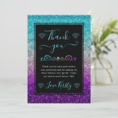 レインボーカラーズグラデーショングリッタースウィート16 サンキューカード (スタンド正面)