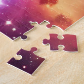 レインボーカラーズコズミックネブラ宇宙インユニバース ジグソーパズル (側面)