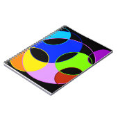 レインボーカラーズサークルデザイン ノートブック (左側)