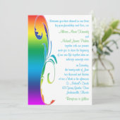 レインボーカラーズスクロール結婚式招待状 招待状 (スタンド正面)