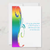 レインボーカラーズスクロール結婚式招待状 招待状 (裏面)