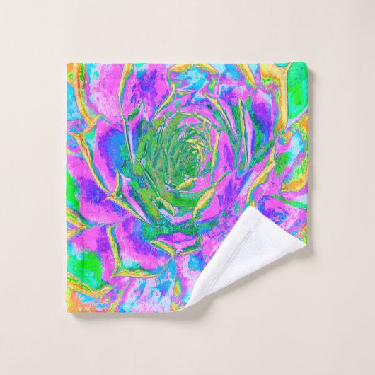 レインボーカラーズフィエスタジューセントセダムロゼット ウォッシュタオル (ウォッシュタオル)