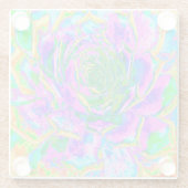 レインボーカラーズフィエスタジューセントセダムロゼット ガラスコースター (裏面)