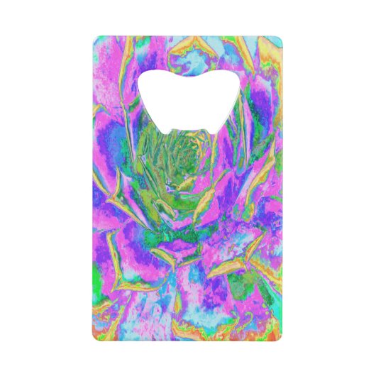 レインボーカラーズフィエスタジューセントセダムロゼット クレジットカード栓抜き (正面)