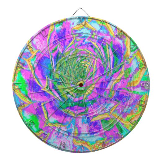 レインボーカラーズフィエスタジューセントセダムロゼット ダーツボード (正面)