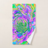 レインボーカラーズフィエスタジューセントセダムロゼット バスタオルセット (ハンドタオル)