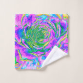 レインボーカラーズフィエスタジューセントセダムロゼット バスタオルセット (ウォッシュタオル)