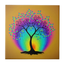 レインボーカラーセラミックタイル