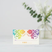 レインボーカラーダマスクウェディング座席表 プレイスカード (スタンド正面)