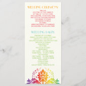 レインボーカラーダマスク結婚式プログラム プログラム (裏面)