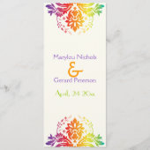 レインボーカラーダマスク結婚式プログラム プログラム (正面)