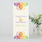 レインボーカラーダマスク結婚式プログラム プログラム (スタンド正面)