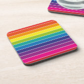レインボーカラーデザイン コースター (左側)