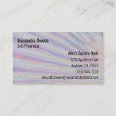 レインボーカラーデザインQRコード7行カスタム 名刺 (正面)