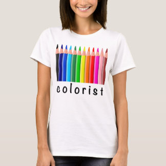 レインボーカラードペンシル コロリスト デザイン Tシャツ