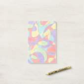 レインボーカラーハンドドロッドクレヨンドルパターン ポストイット (デスク上)