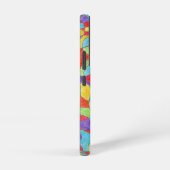 レインボーカラーハンドドロッドクレヨンドルパターン SAMSUNG GALAXYケース (右側面)