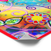 レインボーカラーハートポスター ポスター (角)