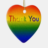 レインボーカラーハート セラミックオーナメント (右)