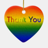 レインボーカラーハート セラミックオーナメント (裏面)