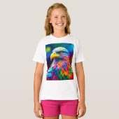 レインボーカラーバルドイーグル–65456 Tシャツ (正面フル)