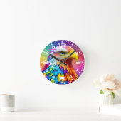 レインボーカラーバルドイーグル–654707 ラウンド壁時計 (ホーム)