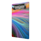 レインボーカラーフェザーデザイン ミニクリップボード (アングル2)