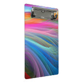 レインボーカラーフェザーデザイン ミニクリップボード (アングル)