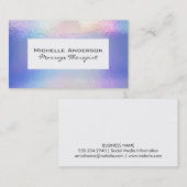 レインボーカラーフォイル |ホワイトフレーム名刺 名刺 (正面/裏面)