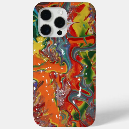 レインボーカラーフロー絵の具アート Case-Mate iPhoneケース (裏面)