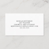 レインボーカラーペンシルアート先生アーティストスタジオ 名刺 (裏面)