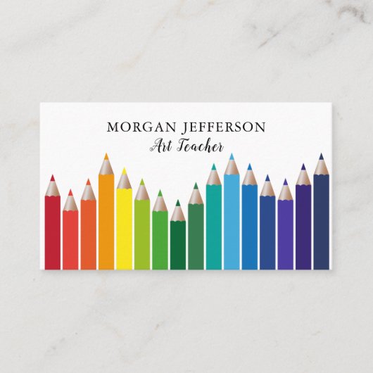 レインボーカラーペンシルアート先生アーティストスタジオ 名刺 (正面)