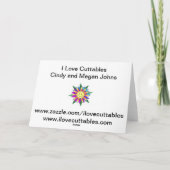 レインボーカラーポップ・アートのアート誕生日カード カード (裏面)