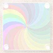 レインボーカラーマンダラ–46556 ガラスコースター (裏面)