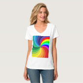 レインボーカラーマンダラ–46556 Tシャツ (正面フル)