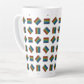 レインボーカラーリングペンシル カフェラテマグ (左アングル)