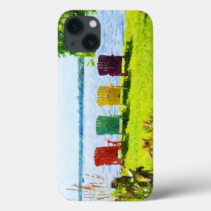 レインボーカラーレイクサイドアディロンダックチェア iPhone 13ケース