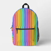レインボーカラー名前をカスタムする プリントバックパック (正面)