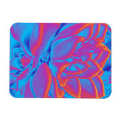 レインボーカラー多肉植物 マグネット (横)