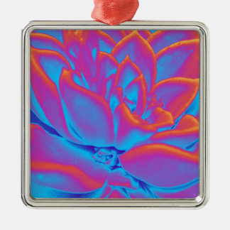 レインボーカラー多肉植物 メタルオーナメント