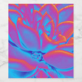 レインボーカラー多肉植物 ワインラベル (シングルラベル)