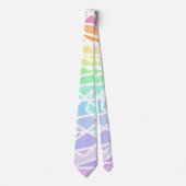 レインボーカラー幾何学的ネックタイ ネクタイ (正面)