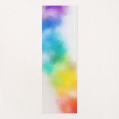レインボーカラー抽象芸術アートブルーレッドパープルイエロー ヨガマット (正面)