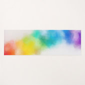 レインボーカラー抽象芸術アートブルーレッドパープルイエロー ヨガマット (正面(横))
